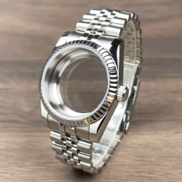 36mm/39mm Fluted Bezel NH35 Case For SK DJ Replacemet Part Sapphire Glass Stainless Steel Fit Nh35 Nh36 Movement Watch Case NH35