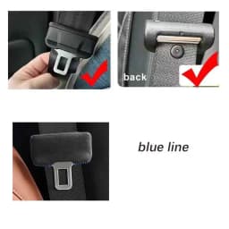 Universal Car Seat Belt Buckle Clip Protector Leather Interior Button Case Anti-Scratch Cover Safety Accessories