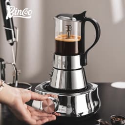 Bincoo Two Person 120ml Mocha Pot Visible Glass Türkiye Coffee Pot Electric Ceramic Stove Heating Concentration Extraction Pot