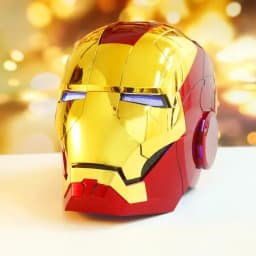 Marvel AutoKing Iron Man Mk5 Cosplay Helmet 1:1 Scale Wearable Model Toy With Voice Control And Light For Adults Birthday GiftS