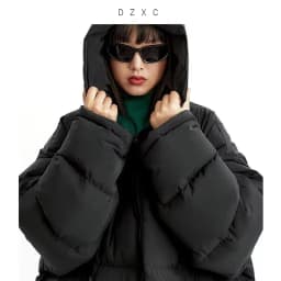 So Hot That You'Ll Sweat~ Duck down Oversized down Jacket, Unisex, 2026 Winter New Style, Loose Black Hooded Coat