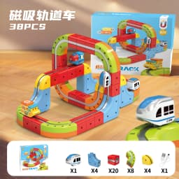 Brand-New Sell Well Anti-Gravity Magnetic Attraction Track Train Changeable Magnetic Magic Rail Car Electric Train Toy