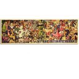 Anime Dragon Ball Retro Kraft Paper 16*12in Dragon Ball Characte Colours Notice Poster Wall Bedroom Bar Decor Photo Props Gifts