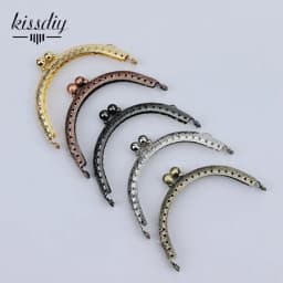 10 pcs 8.5CM Double Bead Metal Frame Coin Purse Kiss Clasp For Wallet Handle Clutch DIY Bag accessory 5 colors