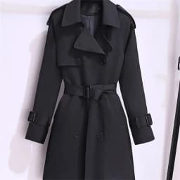 Women's Windbreaker 2026 Spring Autumn New Slim Double-breasted Temperament Coat With Belt Female Mid Length Casual Trench Coat