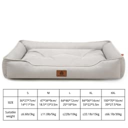 Winter Dog Bed-Dog Sofa Beds for Dogs,Foam Pet Couch Bed with Washable Removable Cover,Waterproof Lining and Non-Slip Bottom