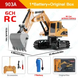 ZWN 1/16 1/20 Remote Control Excavator Dump Truck RC Model Car Toy Professional Alloy Simulation Construction Vehicle for Kids