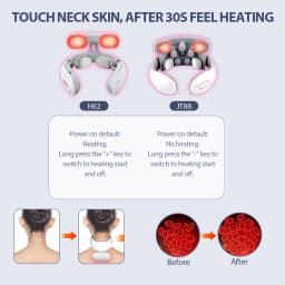 Electric Back Neck Nuscle Massager TENS Pulse Shoulder Neck Vibration Massage Devices Heating Relieve Pain Muscle Care