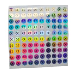 500pcs 10MM DIAMETER Hologram Base CE Stickers Waterproof PET Label