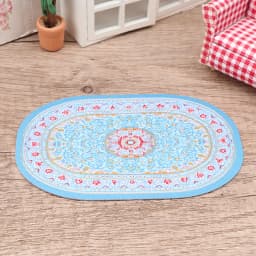 1Pc 1:12 Dollhouse Miniature Floor Rug Mat Turkish Woven Cover Carpet Model Bedroom Living Room Decor Toy Doll House Accessories