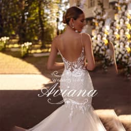 Customized Aviana Spaghetti Strap V-Neck Mermaid Wedding Dress Backless Tulle Appliques Embroidery Sweetheart Vestidos De Novia