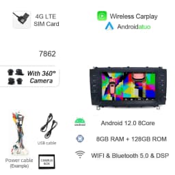 720P Carplay Android 13 Car DVD Player Navigation Stereo Autoradio GPS Radio For Mercedes Benz CLK 200K 280 350 W209 2005-2012