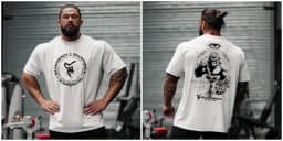 Silverback Gorilla Gym T-Shirt, All-Seeing Eye Spartan Graphic, Cotton Workout Streetwear For Men Bodybuilding Powerlifting