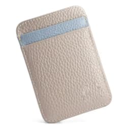Men's 100% Genuine Leather Mini Wallet - Thin Credit/Bus Card Holder with ID Pocket, Compact Cash Case for Business