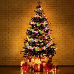 Indoor String Lights Battery Operated Christmas Ribbon with Lights Christmas Tree Accessories Decoration for Christmas New Year