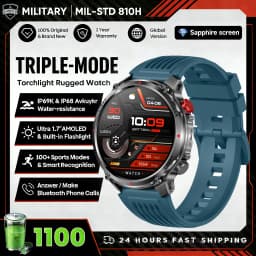 2026 T-Rex3 Ultra 1100mAh Battery Smart Watch GPS Track Compass IP69K Waterproof Sports Tracker Outdoors Military Smartwatches