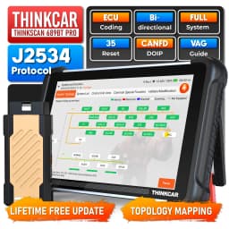 THINKCAR THINKSCAN 689BT PRO Topology Key Programmer Automotive Diagnostic Tool J2534 Bidirectional Car Obd2 Scanner ECU Coding