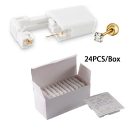 24PCS/Box Disposable Sterile Ear Piercing Unit Ear Cartilage Tragus Helix Piercing Gun More Safety Piercer Tool For Piercing