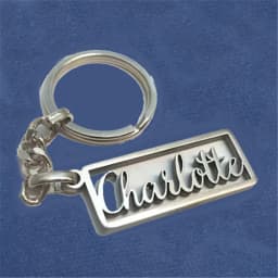 Custom Name Keychain Personalized Stainless Steel Pendant Keychains for Women Men Customized Nameplate Keyring Jewelry Gifts