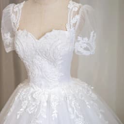 SL-6856 Suli Customized Romantic Sweetheart Bride Ball Gown Wedding Dress 2024 Lace Appliques Beading Short Sleeve Bridal Gown