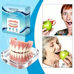 2026 Adjustable Silicone Denture Kit - Soft Liners Temporary Teeth Set for Men & Women, Natural & Safe