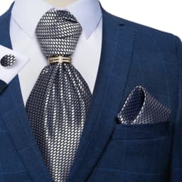 Luxury Men Green Blue Paisley Ascot Tie Set Solid Necktie Ring Wedding Party Cravat Purple Ties Pocket Sqaure Cufflink Free Ship