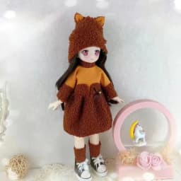 30cm Kawaii BJD Doll Girl 6 Points Joint Movable Doll with Fashion Clothes Soft Hair Dress Up Girl Toys Birthday Gift Doll New