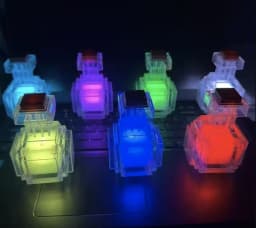 Mini MC Game Night Light Change Color Liquid Medicine Bottle Model Type C Rechargeable Game Room Atmosphere Decoration Toy Gift
