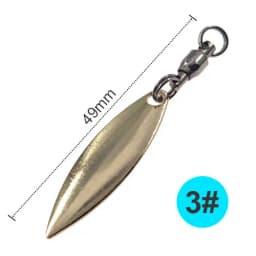 20pieces Willowleaf Spinner blades+ Ball Bearing Swivels with Split Rings Trolling Fishing Lures Accessories Spinnerbaits
