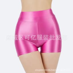 Shiny Glossy Smooth Shorts Plus Size Sexy Yoga Fitness Hot Slim Fashion Women Shorts 2025 New Fashion Sweet Oiliness ELS1