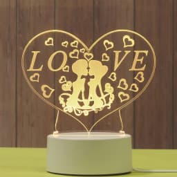 3D Lamp Acrylic USB LED Night Lights Neon Sign Lamp Xmas Christmas Decorations for Home Bedroom Birthday Decor Wedding Gifts