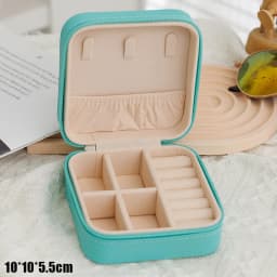 1pc Simple Portable Travel Jewelry Storage Box For Bracelets Earrings, Rings And Studs