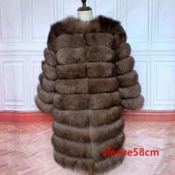 NEW 4in1 Real Fox Fur Long Coat Winter Coat for Women Jackets Vest Winter Outerwear Women Fox Fur Coat High Quality Fur Clothes