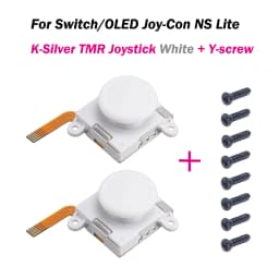 2/4/10pcs K-SILVER JS19 TMR Electromagnetic Joystick for Switch/NS OLED JoyCon NS Lite Replacement 3D Analog White ThumbStick
