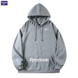 Reebok brand men's hooded jacket - Simple and fashionable style - Various solid colors - Comfortable and suitable for street wea