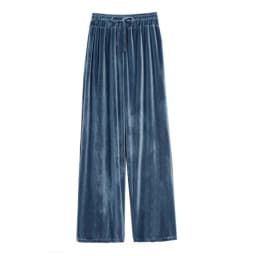 Big size Autumn Women Wide Leg Pants Casual High Elastic Waist Pockets velvet pants Fashion elegant Winter velour Trousers