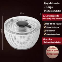 Salad Spinner Electric/Manual Vegetable Dehydrator Multifunction Food Fruit Dryer Quick Drying Drain Basket Kitchen Accessories
