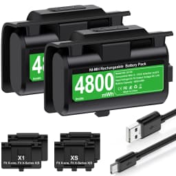 BEBONCOOL 2×4800mWh Rechargeable Battery Pack for Xbox One Xbox Series X|S+Charging Cable