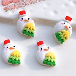 10Pcs New Cute Mini Christmas Series Flat Back Resin Cabochons Scrapbooking DIY Jewelry Craft Decoration Accessorie