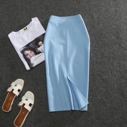 2026 New Women's Pencil Skirts Solid Pur High Waist Slim Fit Girl Summer Office Lady Elastic Female Sexy Tube Faldas PL211