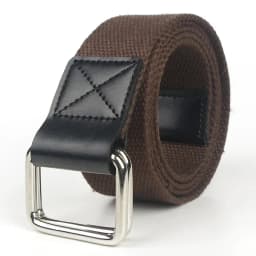 UNISEX Trend Double Loop Buckle Belt Canvas with Cargo Outdoor Sports Jeans Suit Pants Nylon Solid Belts for Men and Women