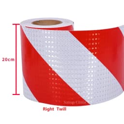15cm/20cm*1M Reflective Adhesive Tapes Strong Reflection White-red Hazard Warning Reflectors Waterproof Safety Sticker For Truck