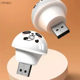 〔YY32〕USB Panda Artificial Smart Voice Controlled Night Light Bedside Camping Plug Use LED Indoor Sleep Lights