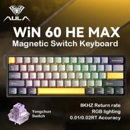 AULA WiN 60 Magnetic Axis Keyboard RT Custom Mechanical Wired Connection for Gaming with Webdriver for 8K Response Rate
