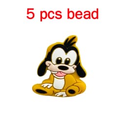 5pcs Silicone Cartoon Beads Pacifier Chain Baby DIY Care Nipple Chain Fittings