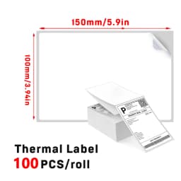 4x6 Inch Direct Thermal Label 100/200/300 Sheets Adhesive Shipping Labels Paper for 9220/9210/246S DHL UPS Express Barcode