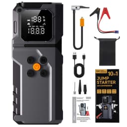 GKFLY 4 In 1 4000A 7000A Jump Starter 150PSI Pump Air Compressor 59.2Wh Power Bank 12V Starting Device Digital Tire Inflator
