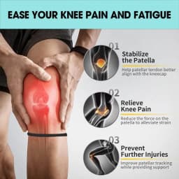 2Pcs Patellar Tendon Support Strap For Knee Pain Relief Knee Bands For Basketball, Running And Hiking, Silicone Patella Band