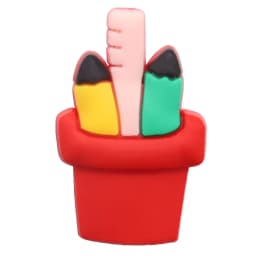 1PVC Schoolbag Pencil Study Styles Children Sandals Shoe Charms Cute Shoe Decorations Clog DIY Wristband Charms