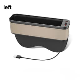 LED Car Crevice Storage Organizer Box Car 2 USB Charging Colour Light Seat Gap Storage Box Auto Interior Stowing Tidying